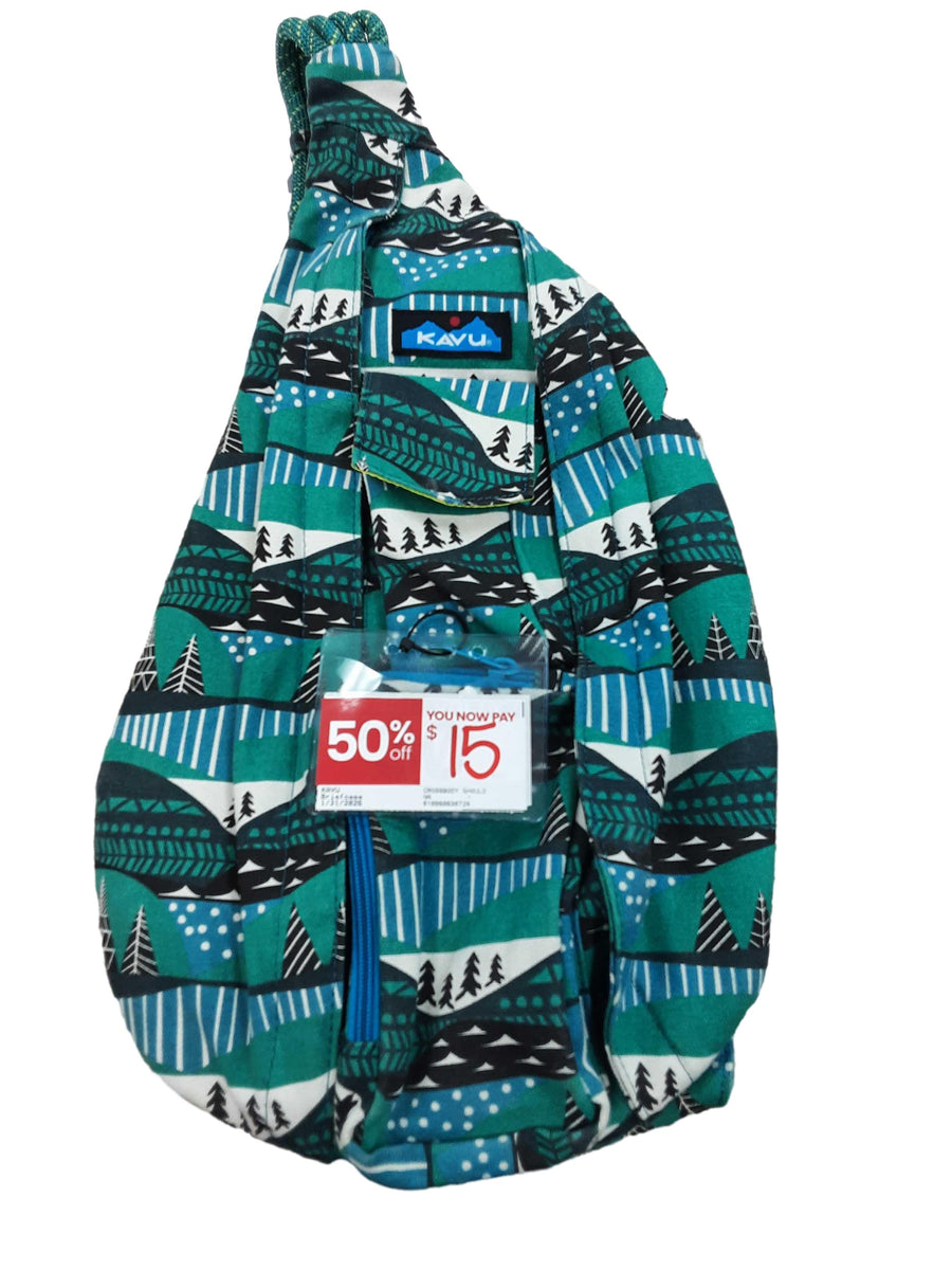Kavu Crossbody Shoulder Rope Sling Green Backpack / Briefcase / Bag