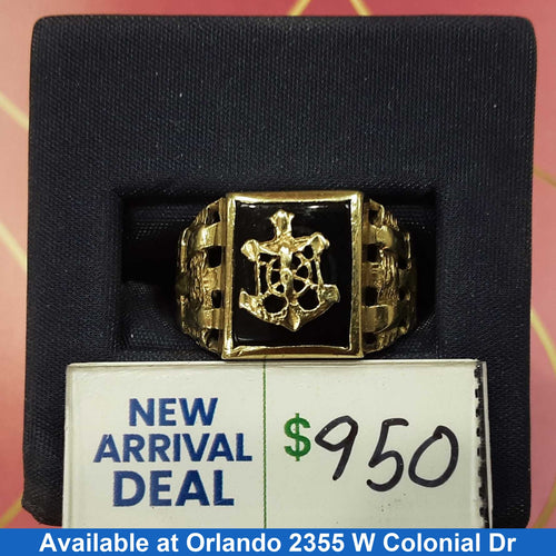 Men's Ring - Yellow Gold 10k (.417) 9.5 grams Size 9.5