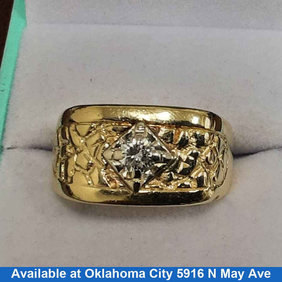 Men's Ring - Yellow Gold 14k (.585) 15 grams Size 12