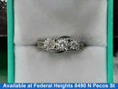 Ring - Wedding Set - White Gold 14k (.585) 3.68 grams Size 7.5