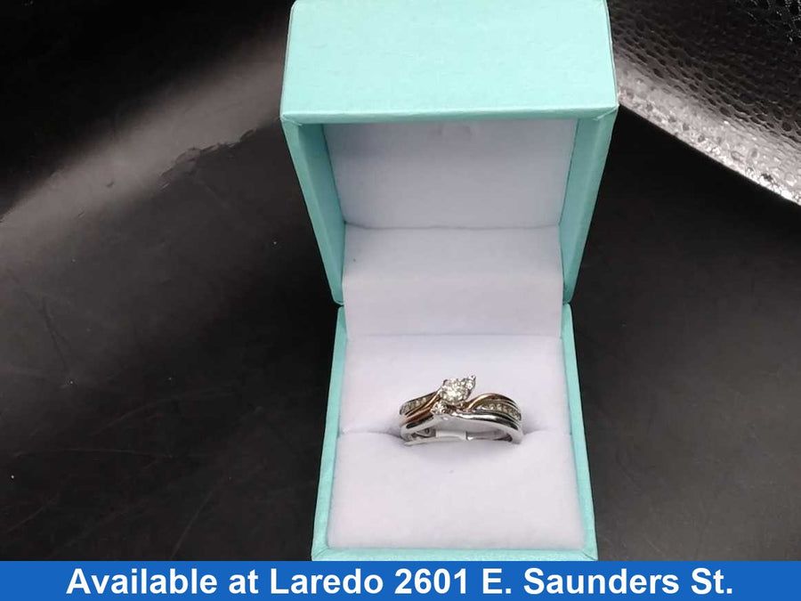 Ring - Engagement Set - White Gold 10k (.417) 5.4 grams Size 9