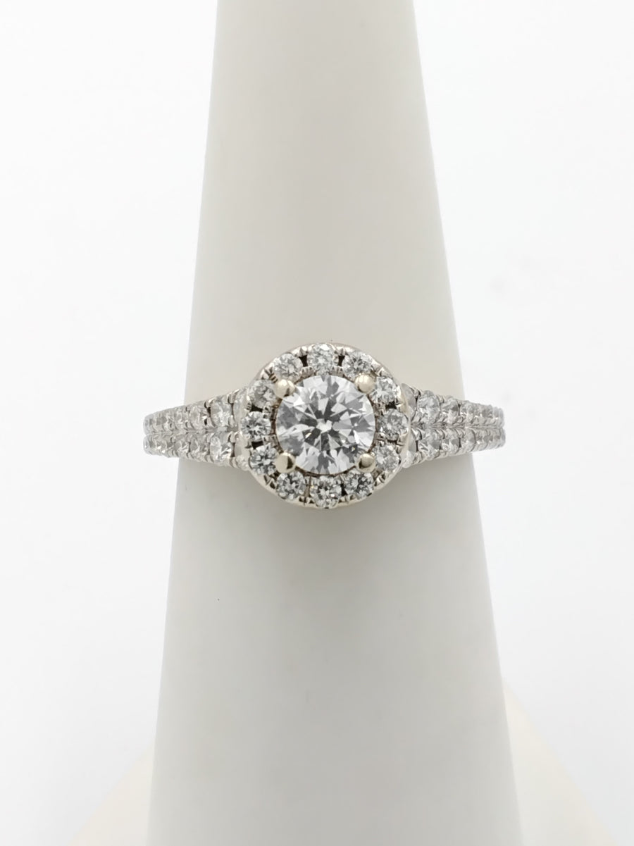 Ring - Wedding Band - White Gold 14k (.585) 4.7 grams Size 6.5