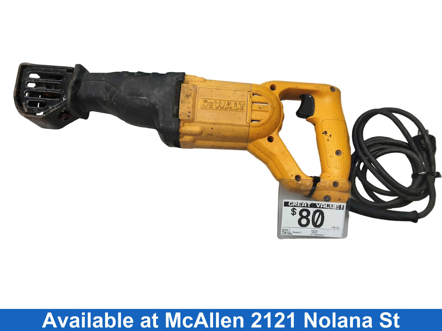 Dewalt Dwe304 Yellow Corded Reciprocating Saw