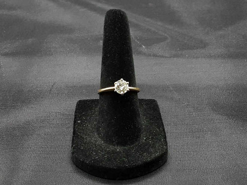 Women's Ring - Solitaire - Yellow Gold 14k (.585) 2 grams Size 6.5