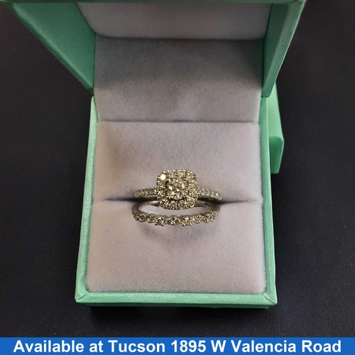 Ring - Engagement Set - White Gold 10k (.417) 3.7 grams Size 8