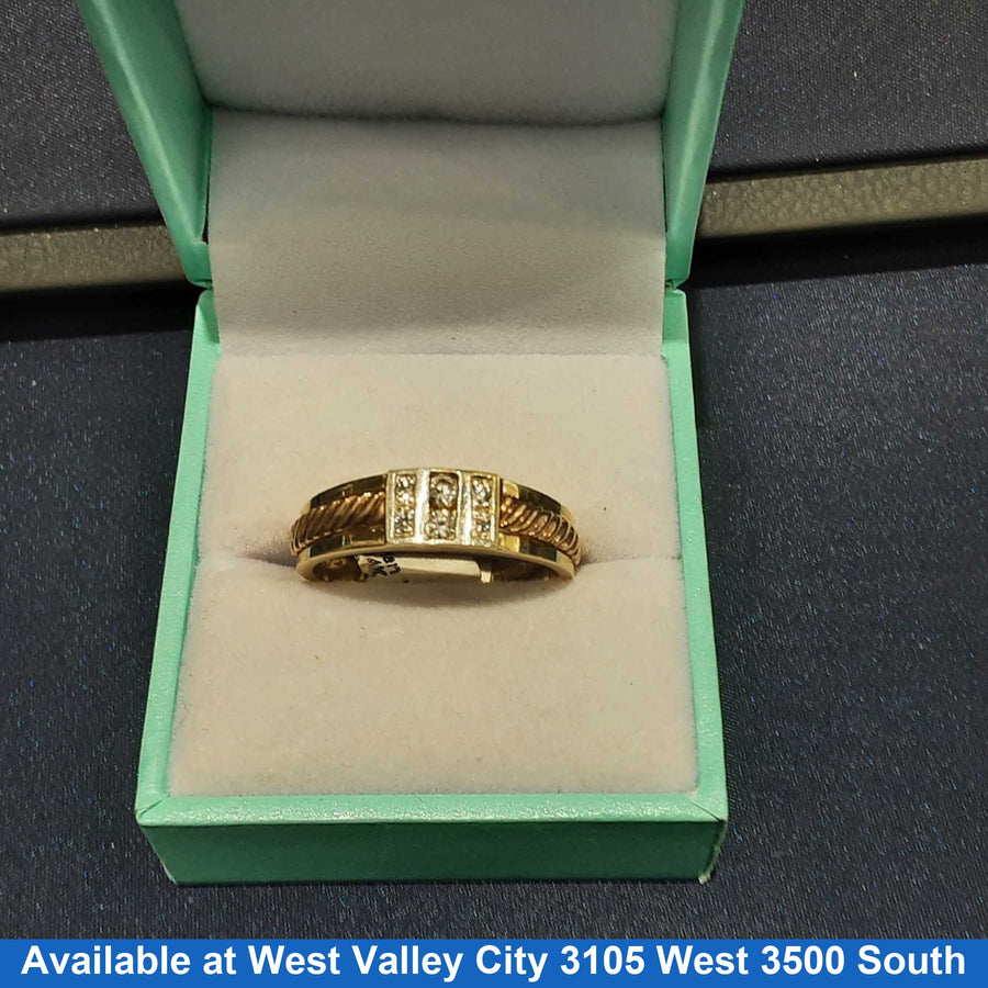 Men's Ring - Yellow Gold 14k (.585) 5.2 grams Size 10