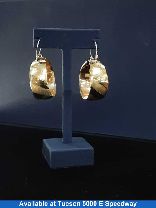 Hoop Earrings - Yellow Gold 10k (.417) 13.6 grams