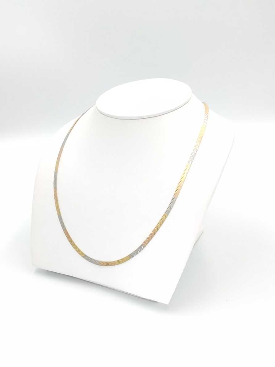 Herringbone Chain - Tricolor Gold 14k (.585) 5.6 grams 18 inch