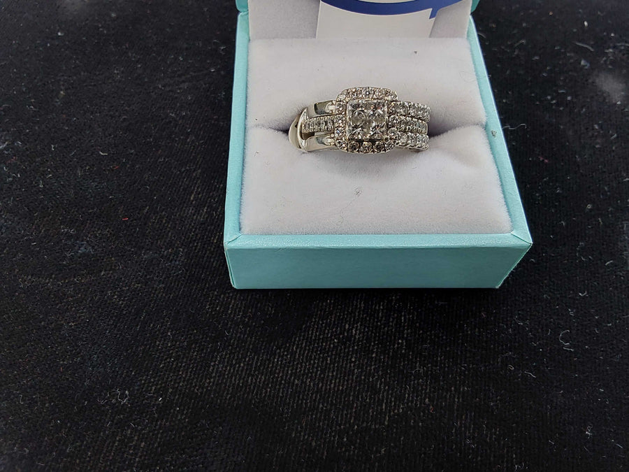 Ring - Engagement Set - White Gold 14k (.585) 7.8 grams Size 8