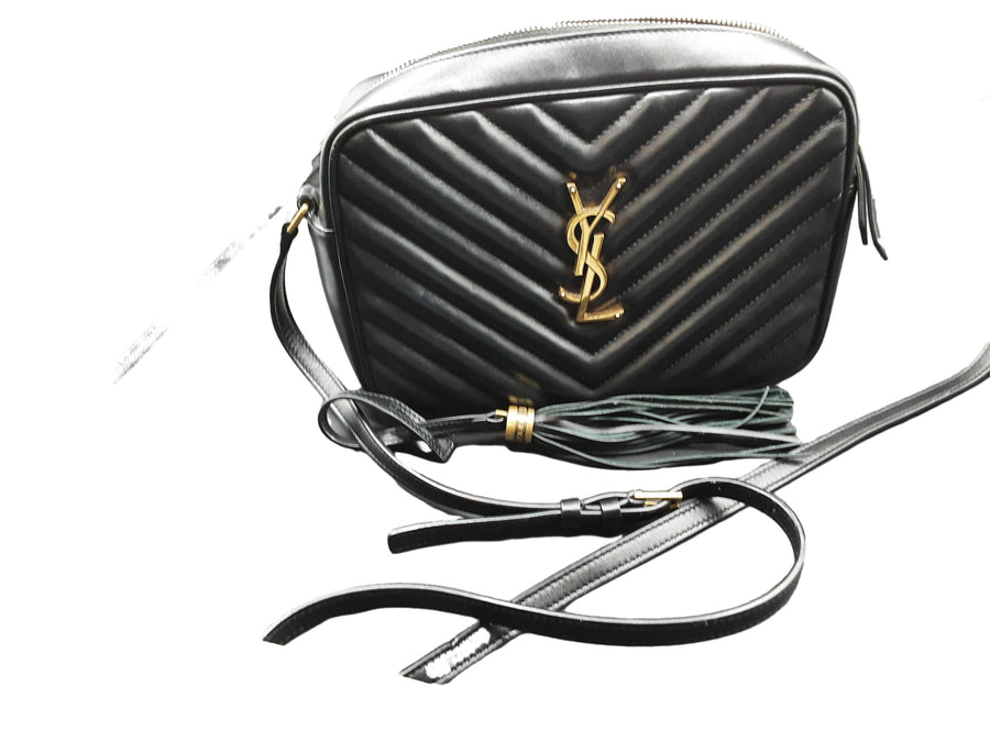 Yves Saint Laurent Leather Monogram Black Purse / Handbag