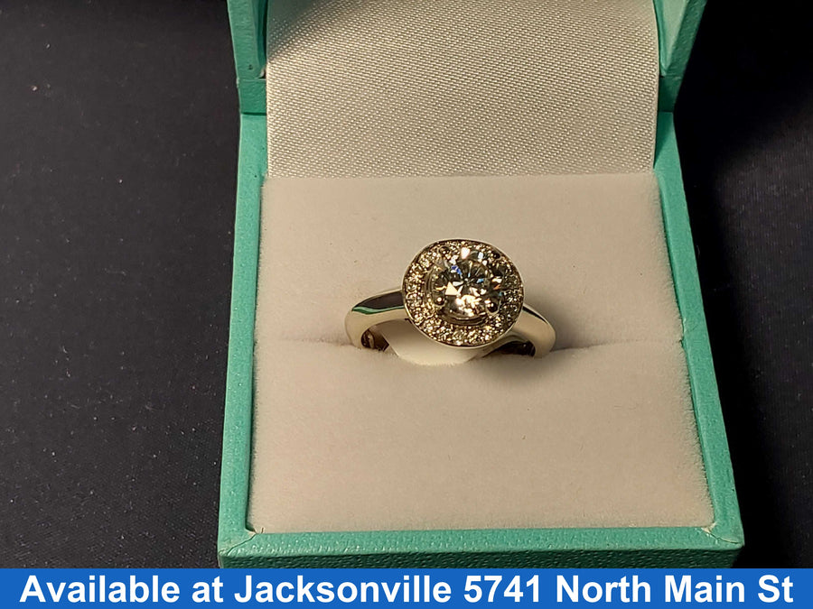 Ring - Engagement Set - White Gold 14k (.585) 3.1 grams Size 5.5