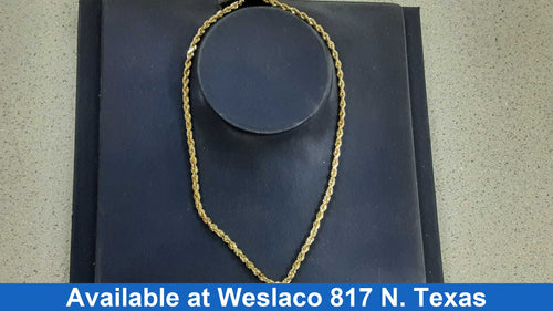 Rope Chain - Yellow Gold 14k (.585) 14.5 grams 22 inch
