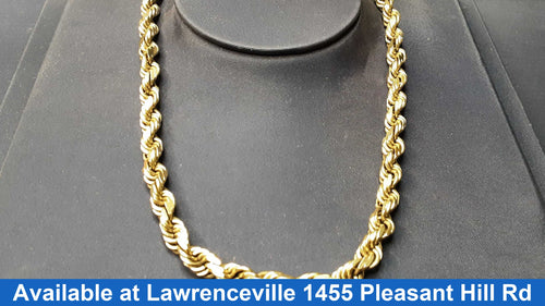 Rope Chain - Yellow Gold 14k (.585) 80.5 grams 24 inch