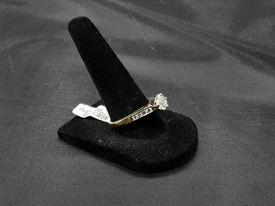 Ring - Engagement Set - Yellow Gold 14k (.585) 4 grams Size 9
