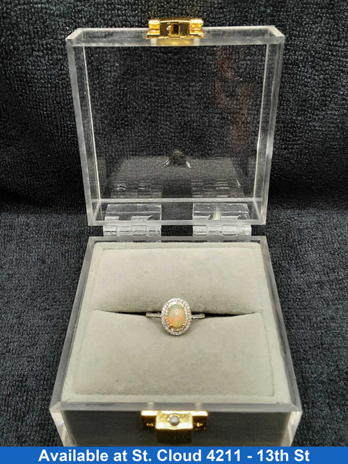 Opal And Diamond Ring