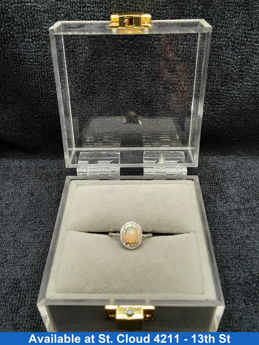 Opal And Diamond Ring