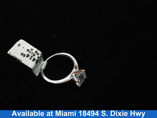 Women's Ring - Solitaire - White Gold 14k (.585) 2.9 grams Size 7