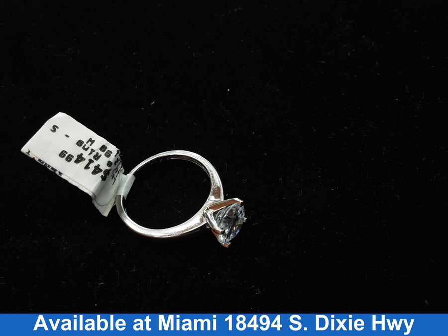 Women's Ring - Solitaire - White Gold 14k (.585) 2.9 grams Size 7