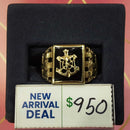 Men's Ring - Yellow Gold 10k (.417) 9.5 grams Size 9.5