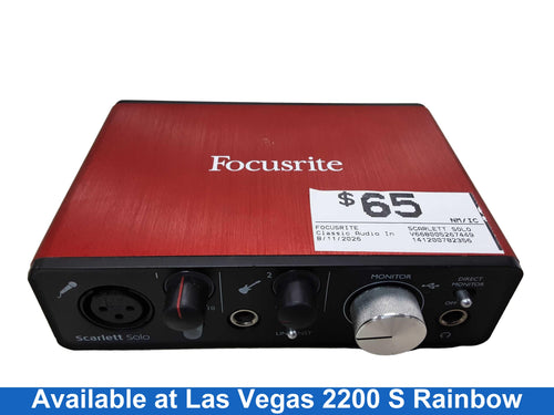 Focusrite Scarlett Solo Red Classic Audio Interface