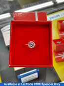 Women's Ring - Solitaire - White Gold 14k (.585) 2 grams Size 7