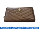 Tonyburch Kiar Cheveron Continetal Zip Beige / Tan Wallet