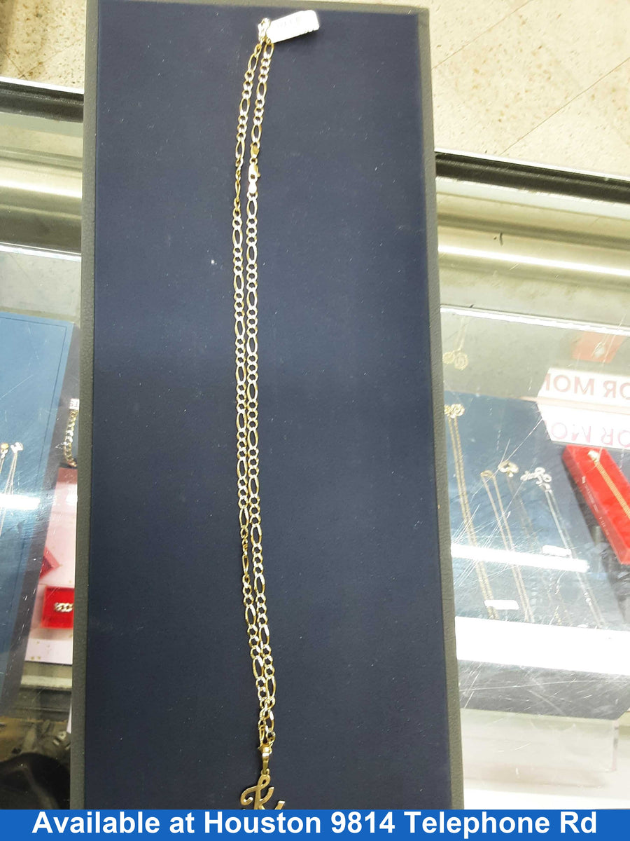Figaro Chain - Yellow Gold 14k (.585) 17.4 grams 174 inch