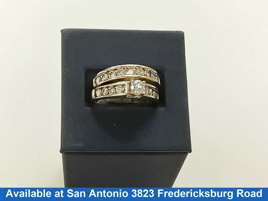 Ring - Engagement Set - Yellow Gold 14k Size 8.5