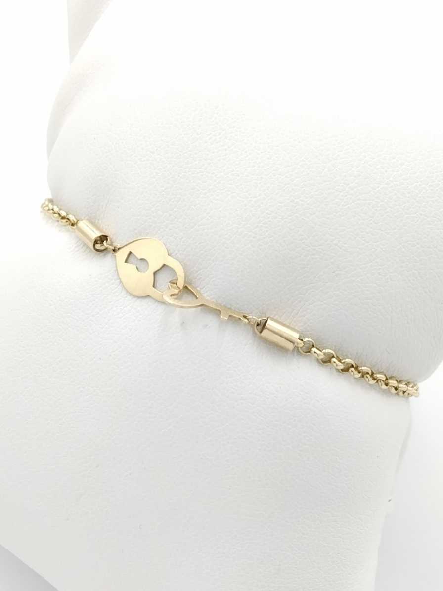 Cable Bracelet - Yellow Gold 14k (.585) 2.8 grams 7 inch