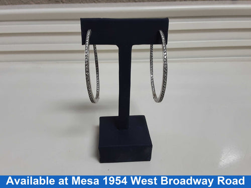 Hoop Earrings - White Gold 10k (.417) 16.8 grams