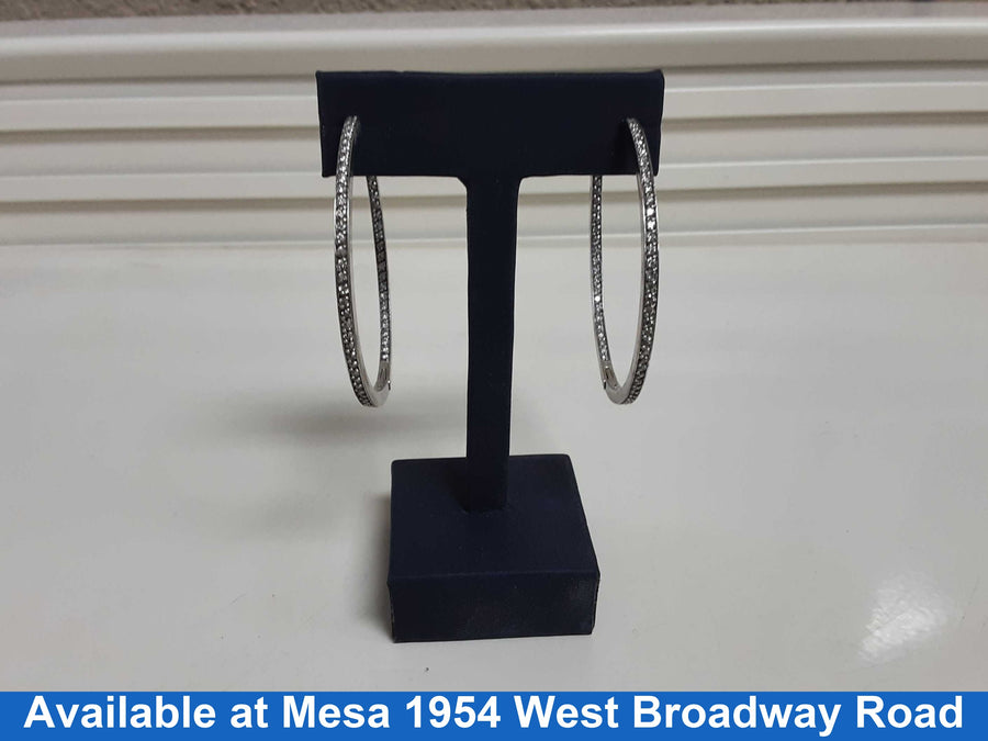 Hoop Earrings - White Gold 10k (.417) 16.8 grams