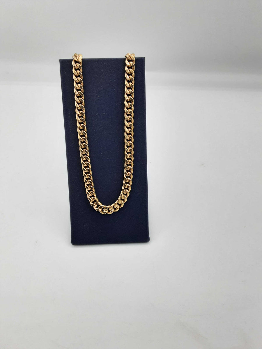 Cuban Link Chain - Yellow Gold 10k (.417) 21.9 grams 24 inch