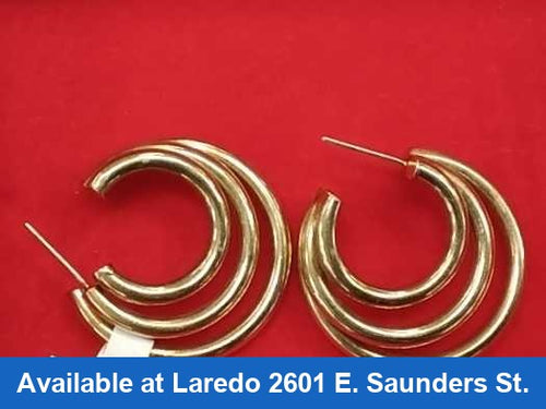 Hoop Earrings - Yellow Gold 10k (.417) 4.5 grams
