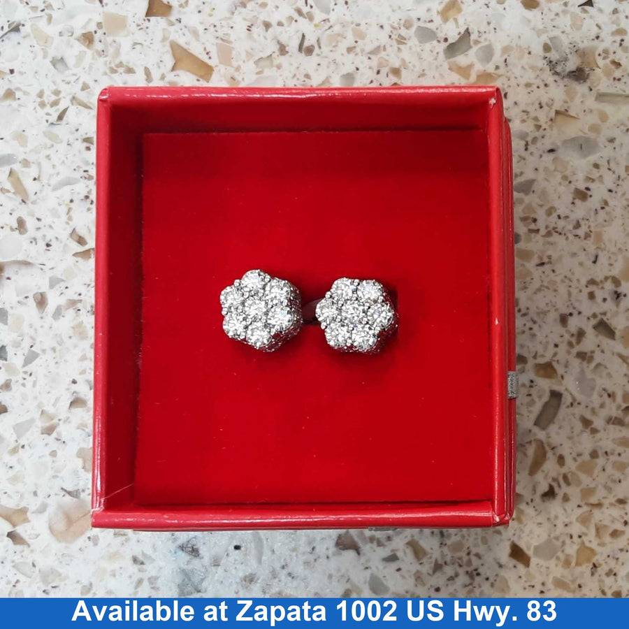 Double Stud Earring - Silver 3.4 grams