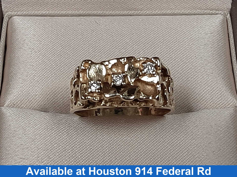 Men's Ring - Yellow Gold 10k (.417) 5.4 grams Size 8
