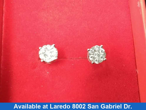 Double Stud Earring - Yellow Gold 14k (.585) 1.3 grams