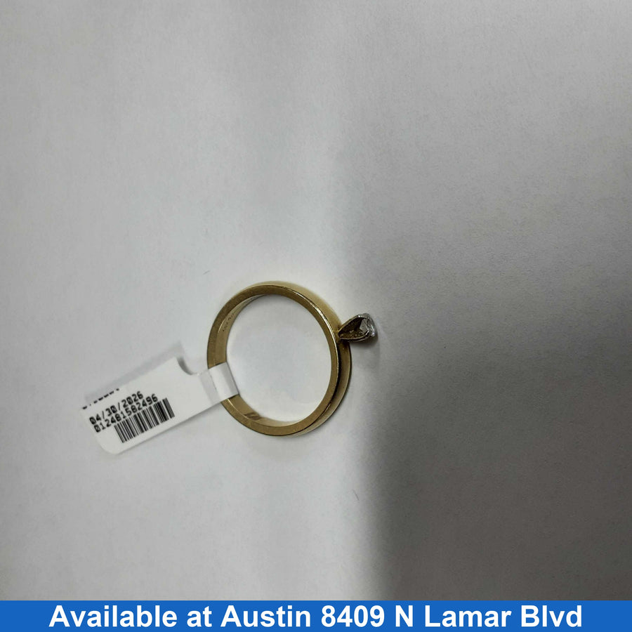 Women's Ring - Solitaire - Yellow Gold 14k (.585) 5.2 grams Size 9
