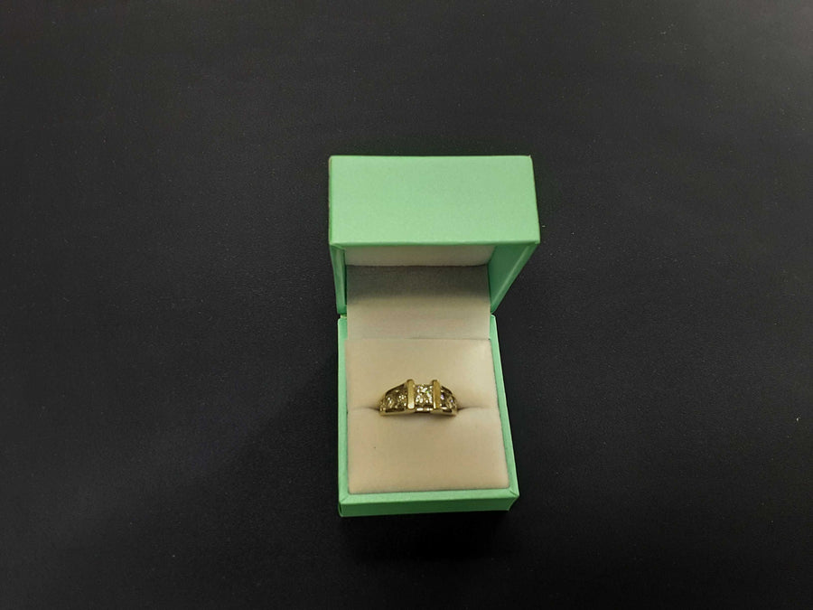 Ring - Wedding Set - White Gold 14k (.585) 7.2 grams Size 7.5