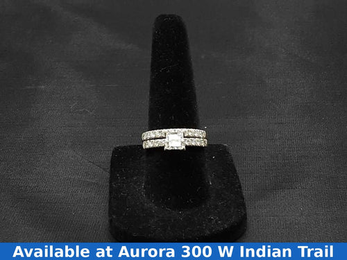 Ring - Engagement Set - White Gold 14k (.585) 5.6 grams Size 6