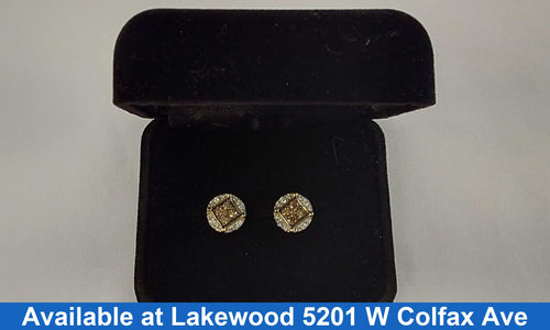 Double Stud Earring - Yellow Gold 10k (.417) 2.7 grams