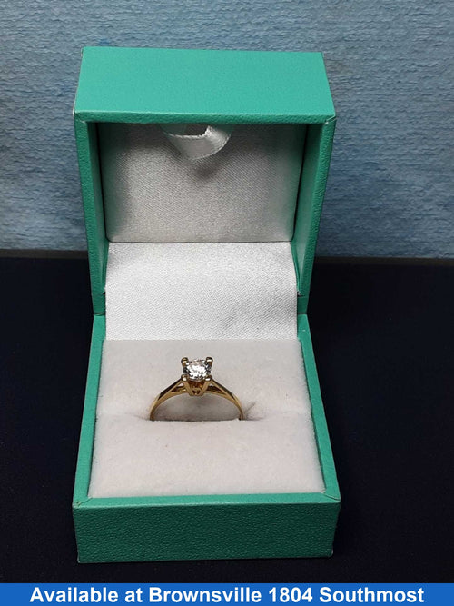 Women's Ring - Solitaire - Yellow Gold 10k (.417) 1.5 grams Size 7
