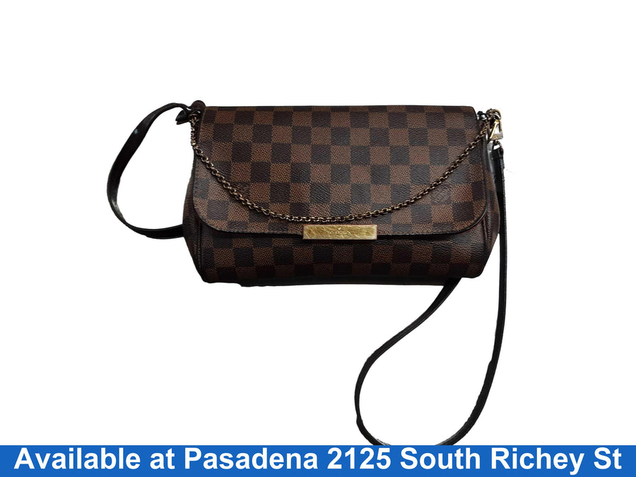 Louis Vuitton Mm Damier Ebene Brown Purse / Handbag