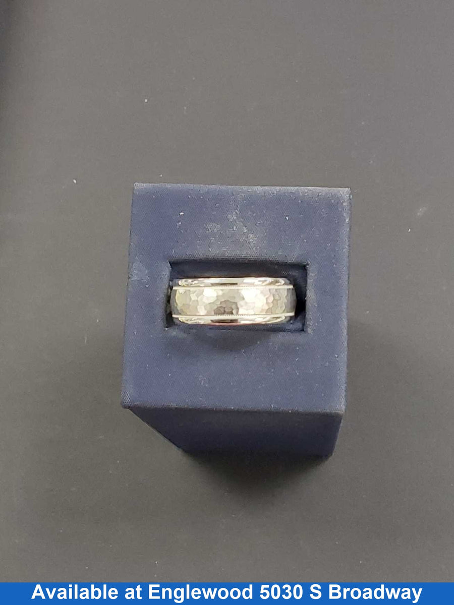 Ring - Wedding Band - White Gold 14k (.585) 9.9 grams Size 9