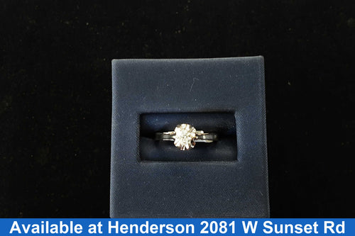 Women's Ring - Solitaire - White Gold 14k (.585) 2.6 grams Size 20