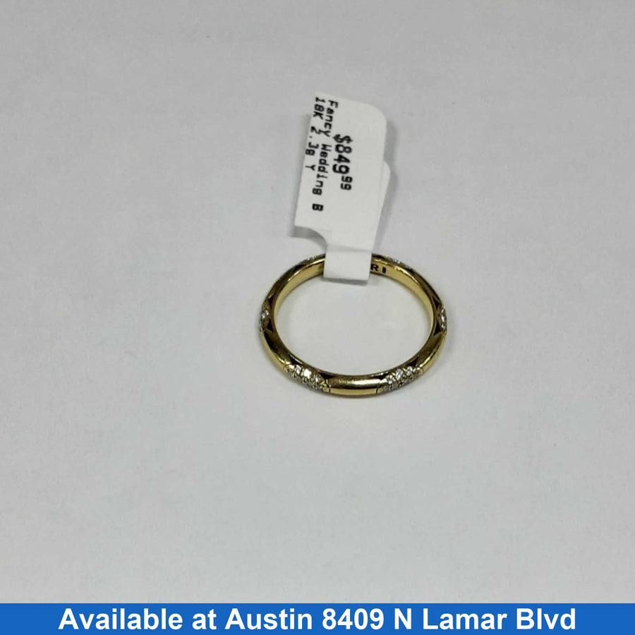 Ring - Wedding Band - Yellow Gold 18k (.750) 2.3 grams Size 6.5