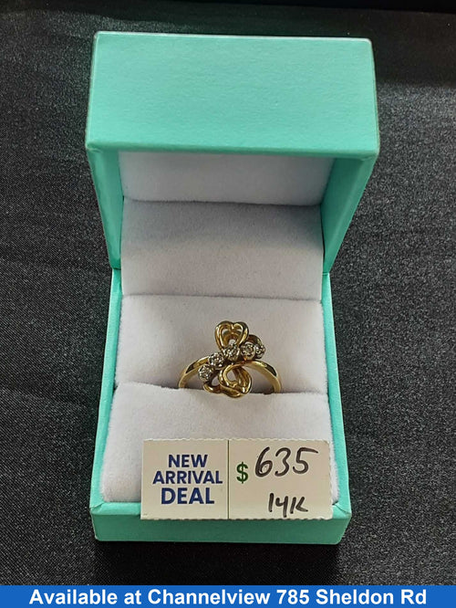 Women's Ring - Yellow Gold 14k (.585) 4.3 grams Size 5.5