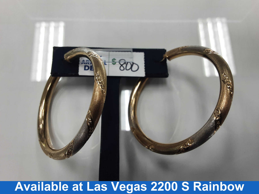 Hoop Earrings - Yellow Gold 14k (.585) 5.6 grams