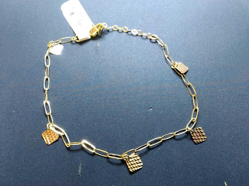 Cable Bracelet - Tricolor Gold 14k (.585) 2 grams 7 inch