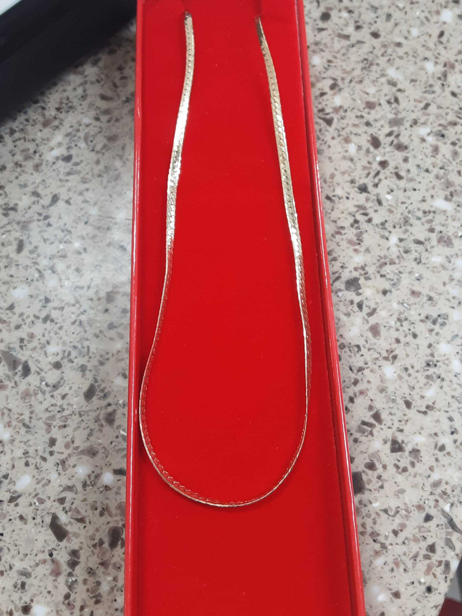 Herringbone Chain - Yellow Gold 14k (.585) 6.9 grams 18 inch