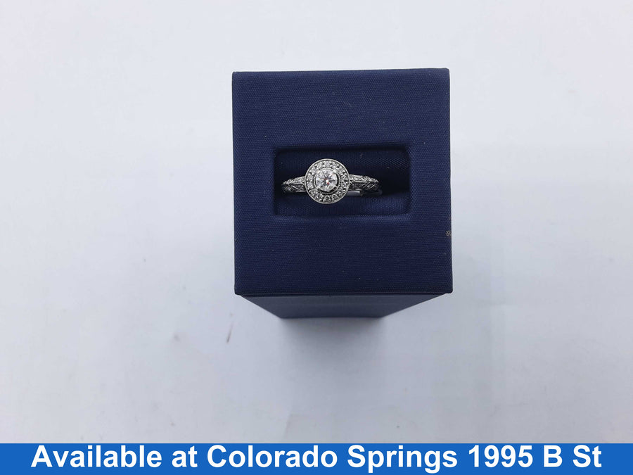 Ring - Engagement Set - White Gold 14k (.585) 2.2 grams Size 6